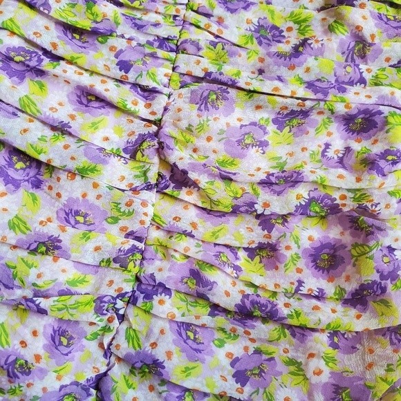 NWT Zara Purple Floral Mini dress - Picture 12 of 16